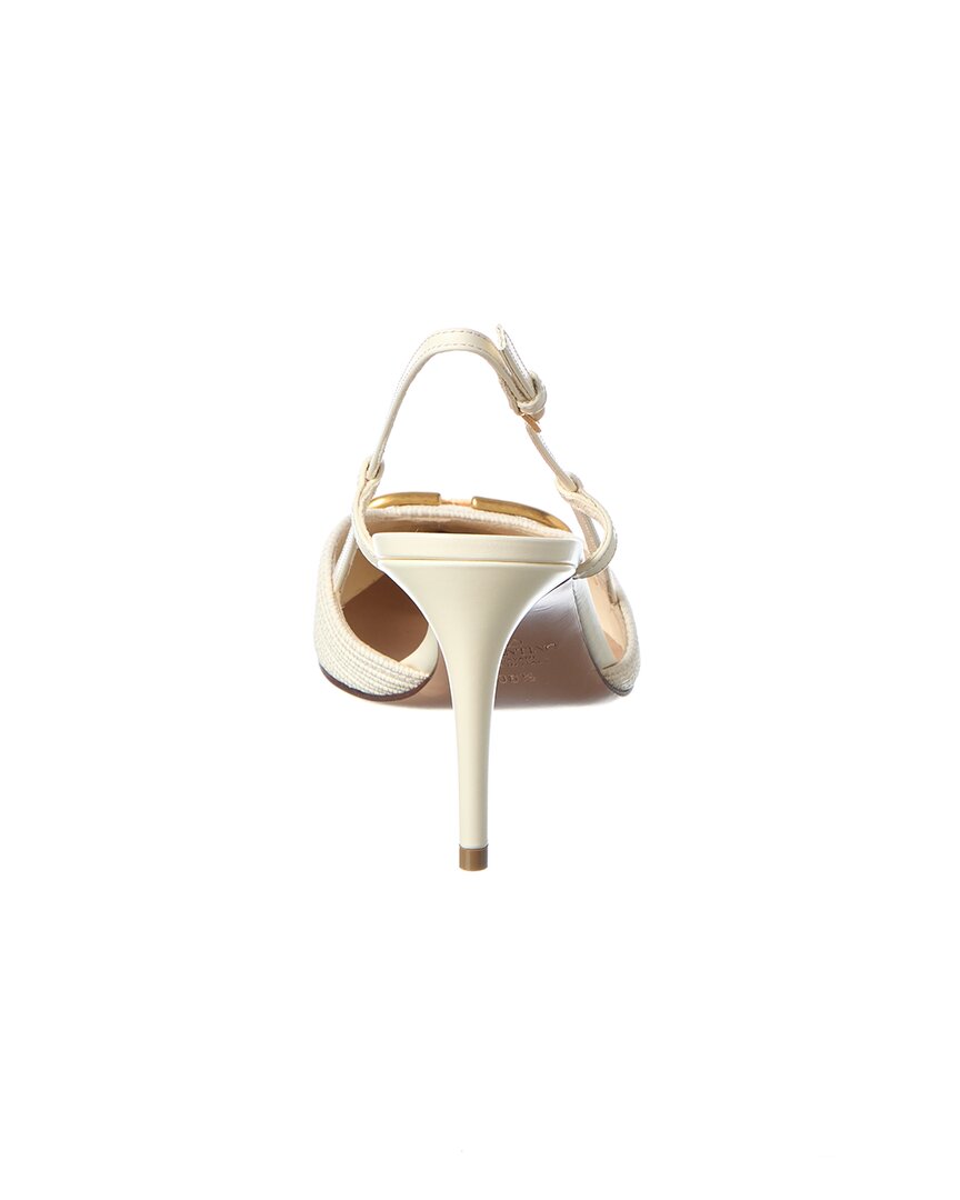 Valentino Vlogo Leather Slingback Pump
