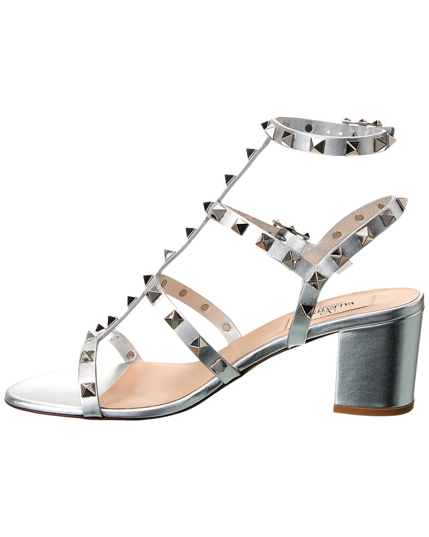 Valentino Rockstud Caged 60 Leather Ankle Strap Pump