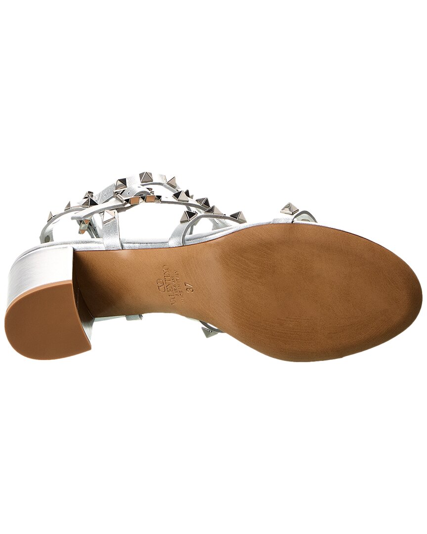 Valentino Rockstud Caged 60 Leather Ankle Strap Pump