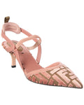 Fendi Colibri Lite Ff Jacquard Velvet Slingback Pump