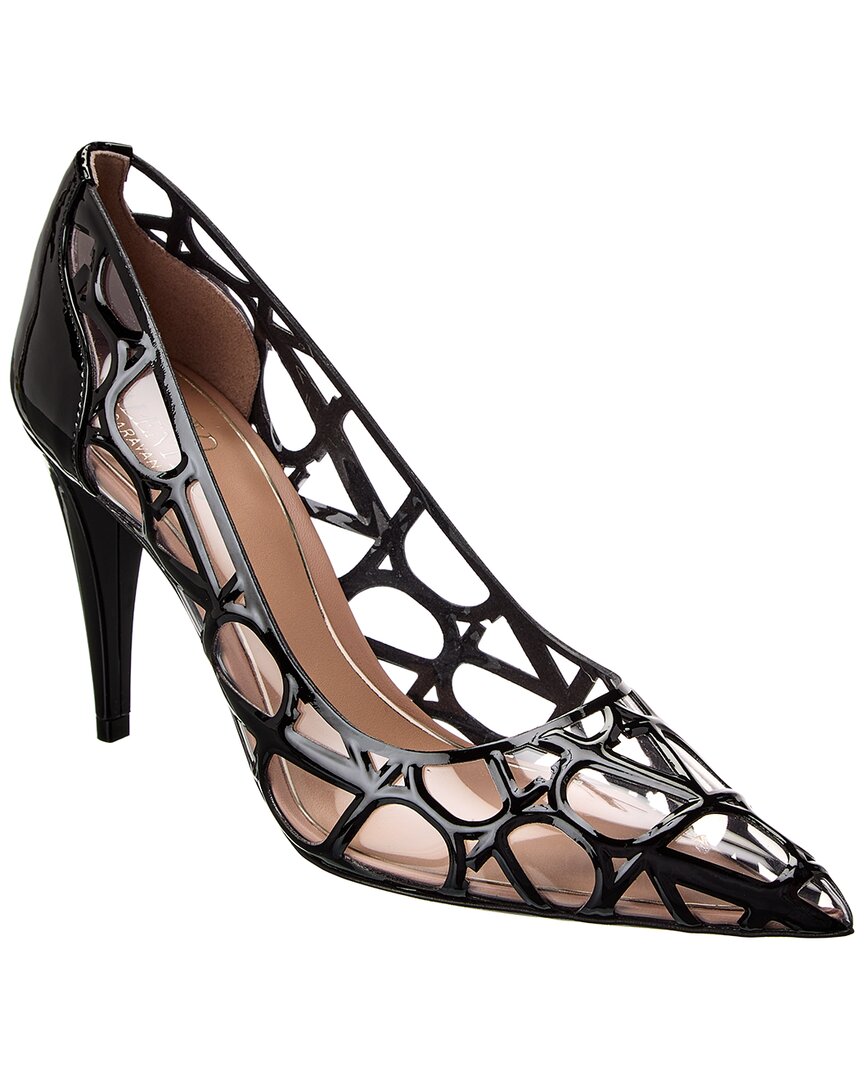 Valentino Vlogo 90 Vinyl & Patent Pump Black 36