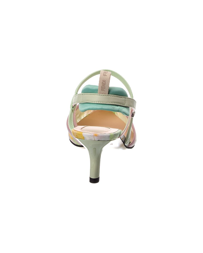 Fendi Colibri Leather Slingback Pump