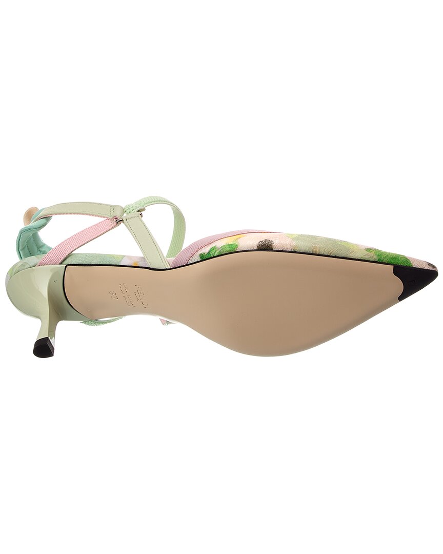 Fendi Colibri Leather Slingback Pump