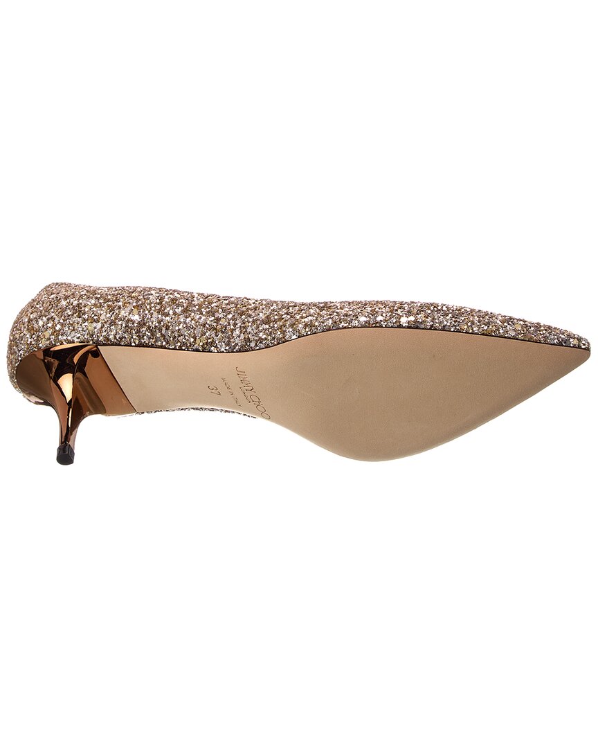 Jimmy Choo Aza Glittery Leather Pump
