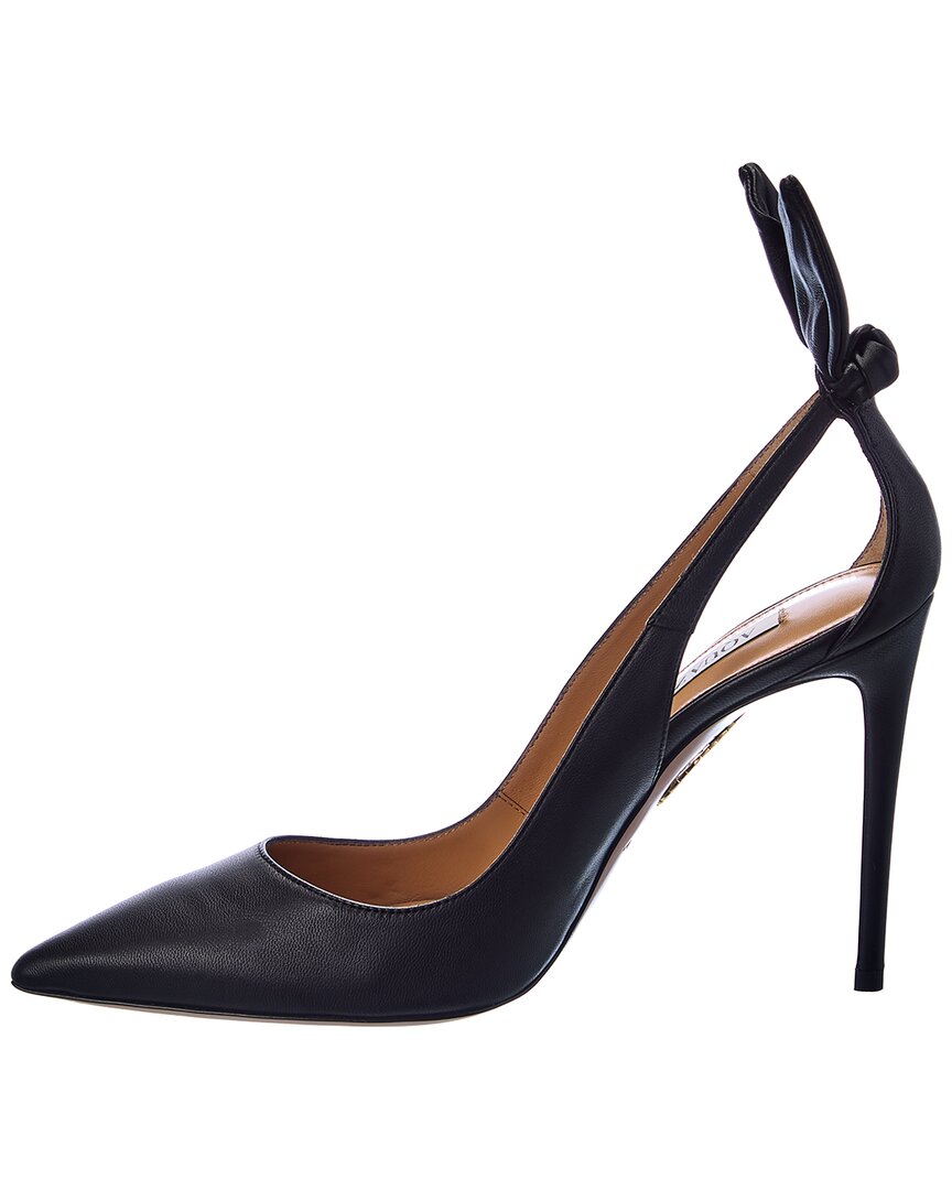 Aquazzura Bow Tie 105 Leather Pump