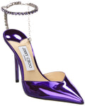 Jimmy Choo Saeda 100 Leather Pump Purple