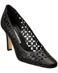 Manolo Blahnik Tolvina 90 Leather Pump Black
