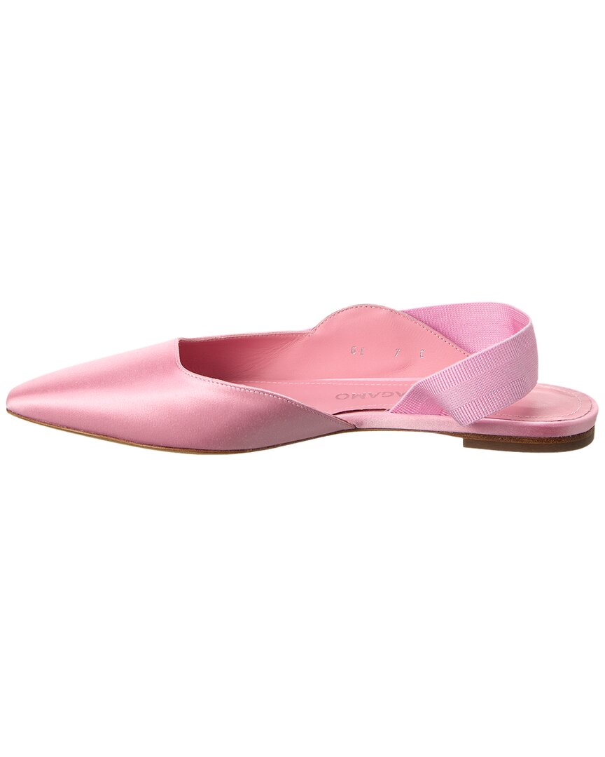 Ferragamo Vania Satin Slingback Flat