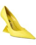 The Attico Cheope Leather Pump Yellow