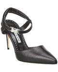 Manolo Blahnik Noumaknu 90 Leather Pump Black