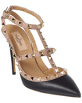 Valentino Rockstud Caged 100 Leather Pump Black