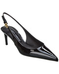 Dolce & Gabbana Dg Logo Leather Slingback Pump Black 36