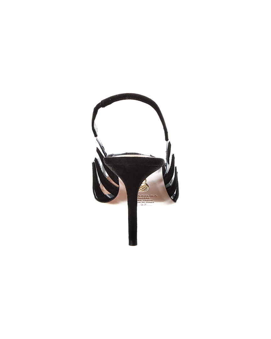 Aquazzura Hot Rumor 75 Suede & Vinyl Pump