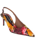 Dolce & Gabbana Brocade Slingback Pump Orange 36