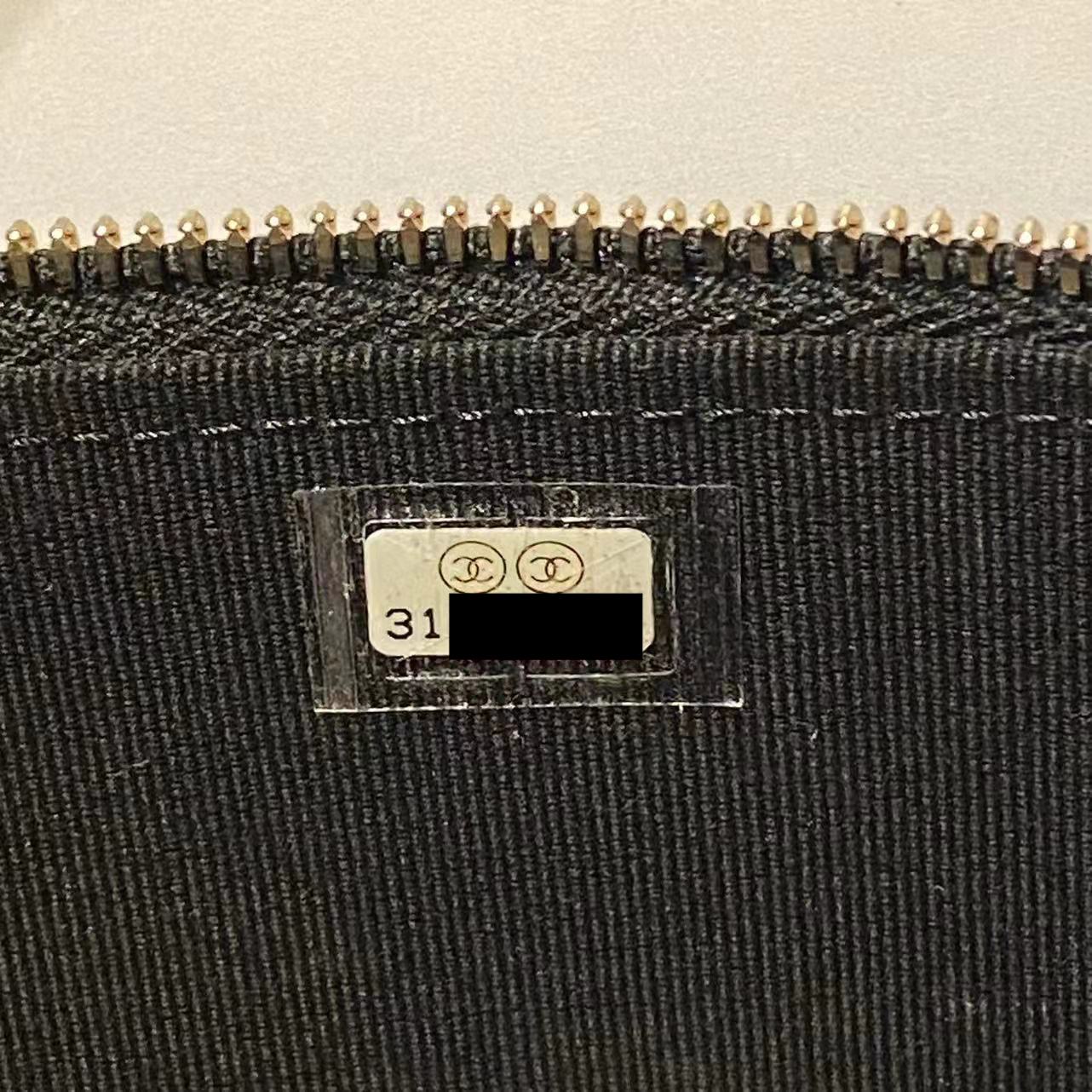 Chanel Top Handle Long Vanity with Chain lambskin black L