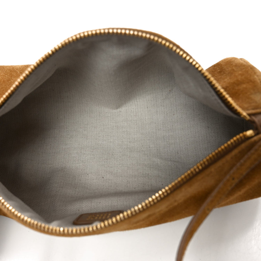 Suede Pouch Olive Green