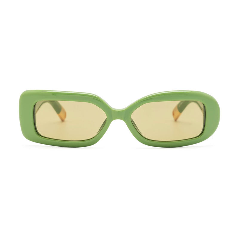 Jacquemus Sunglasses Rectangle Full Rim, White Frame and Blue Lens JAC/11C2