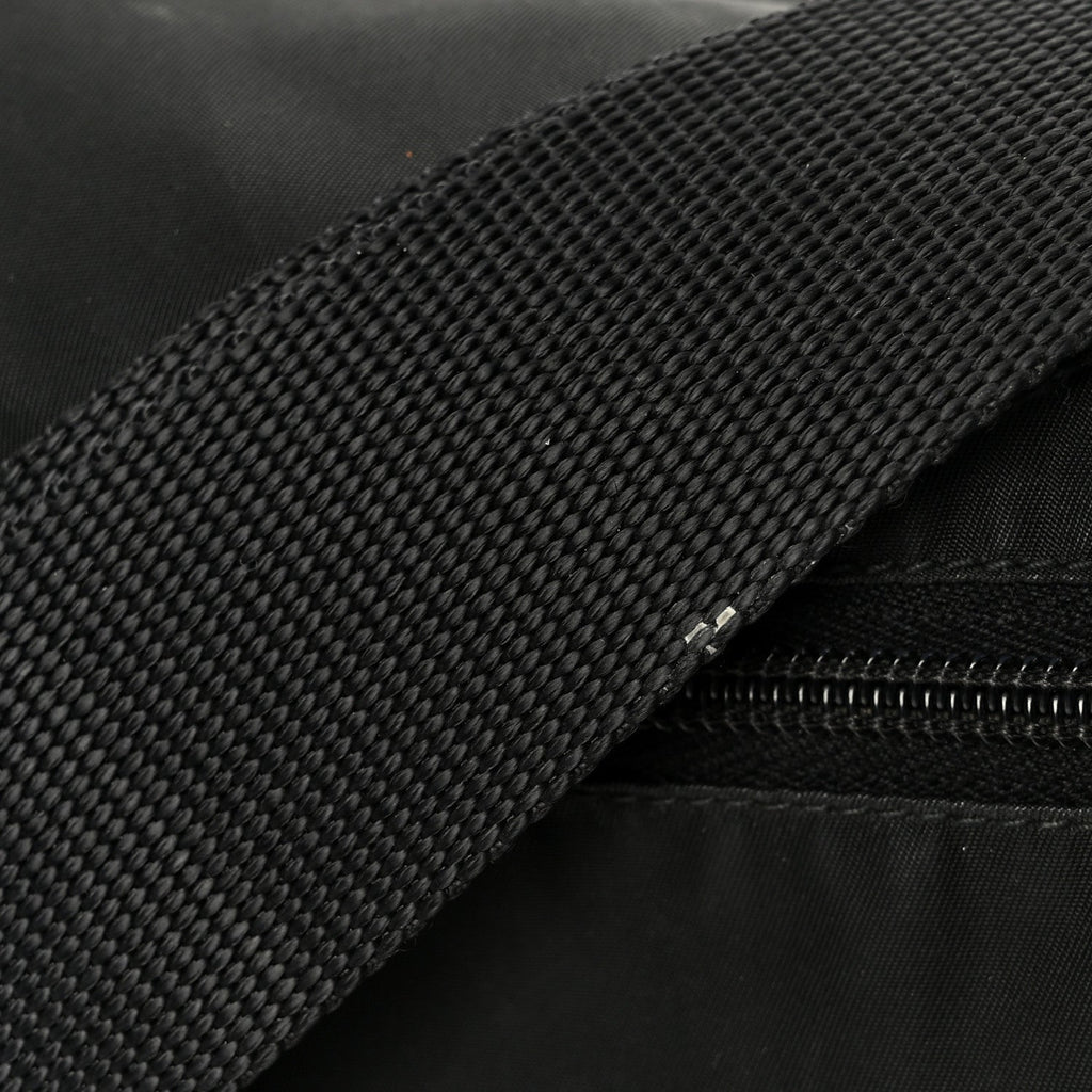 Tessuto Nylon Saffiano Double Buckle Messenger Shoulder Bag Black