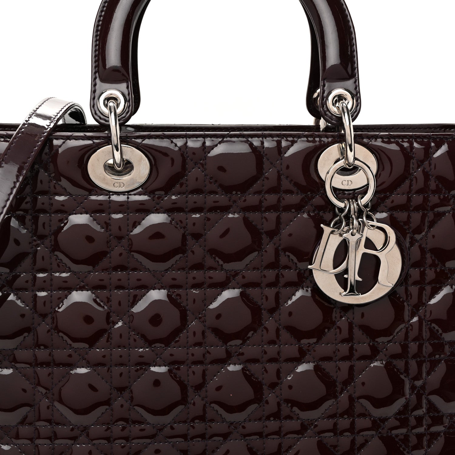 Patent Cannage Large Lady Dior Violet Purple
