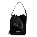 Extra Supple Calfskin Snakeskin Embossed Calfskin Small Tool 2.0 North-South Tote Black
