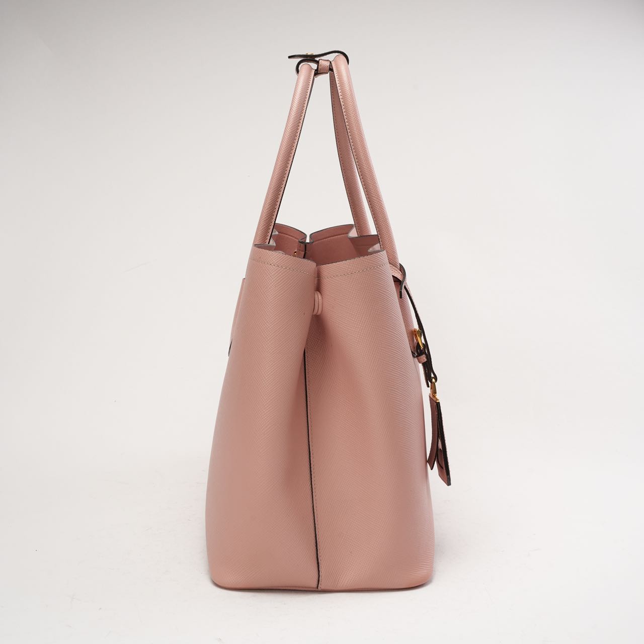 Prada Saffiano Cuir Medium Double Bag Pink