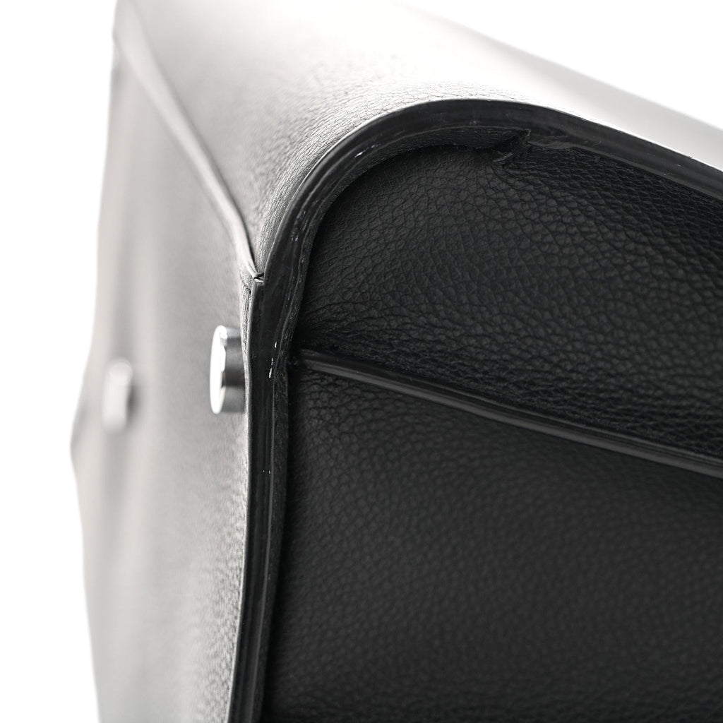 Grained Calfskin Large Sac De Jour Carryall Black