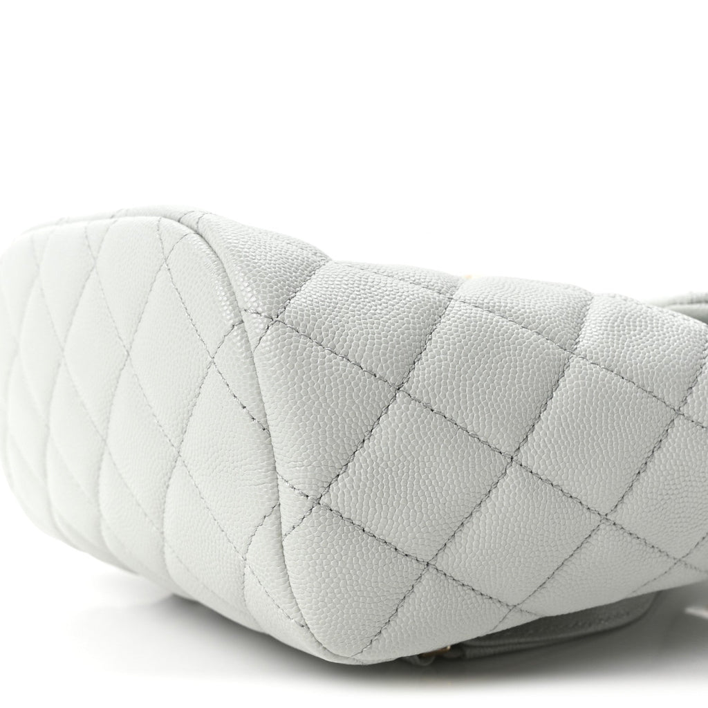 Caviar Quilted Mini Urban Spirit Backpack Light Blue