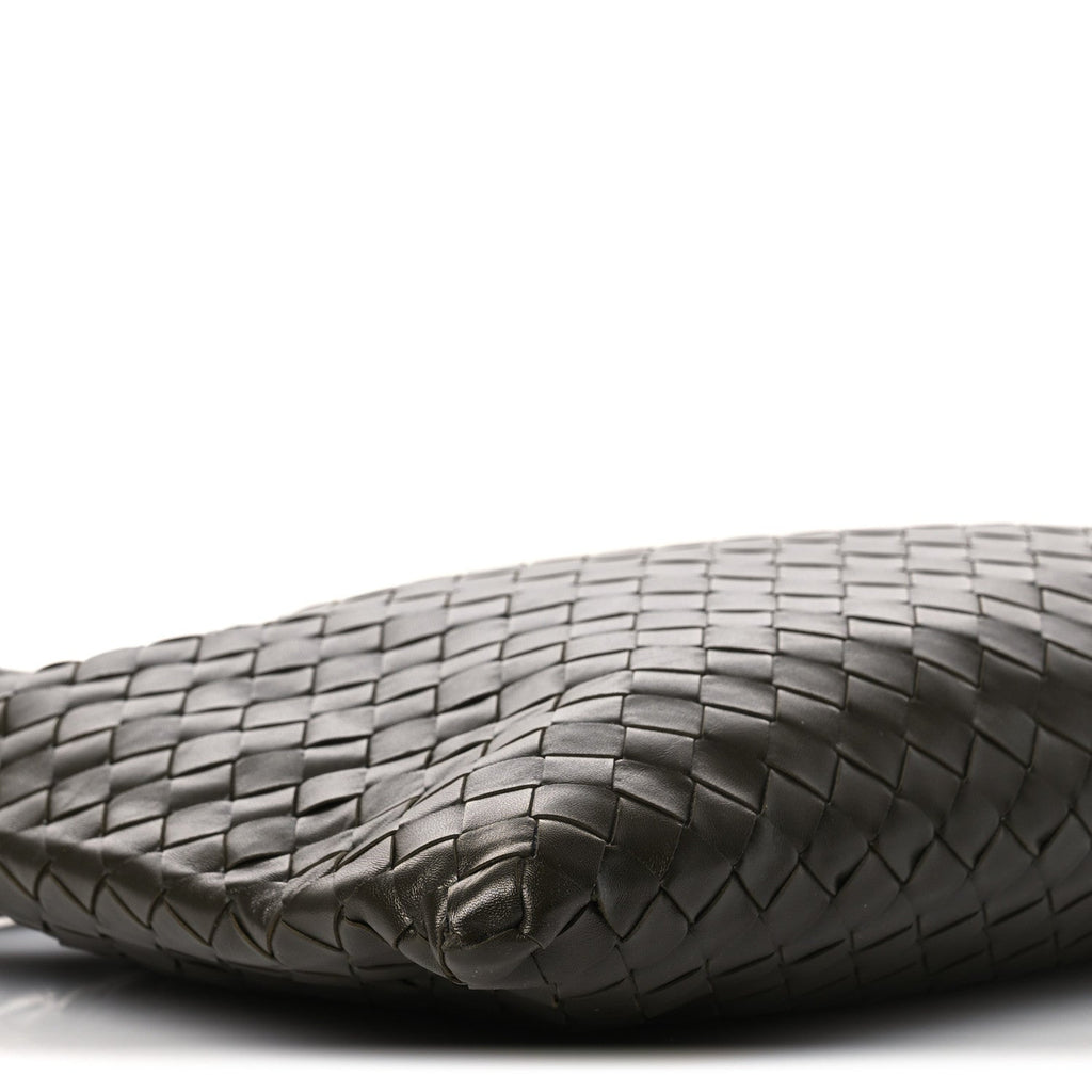 Calfskin Intrecciato Small Hop Kaki