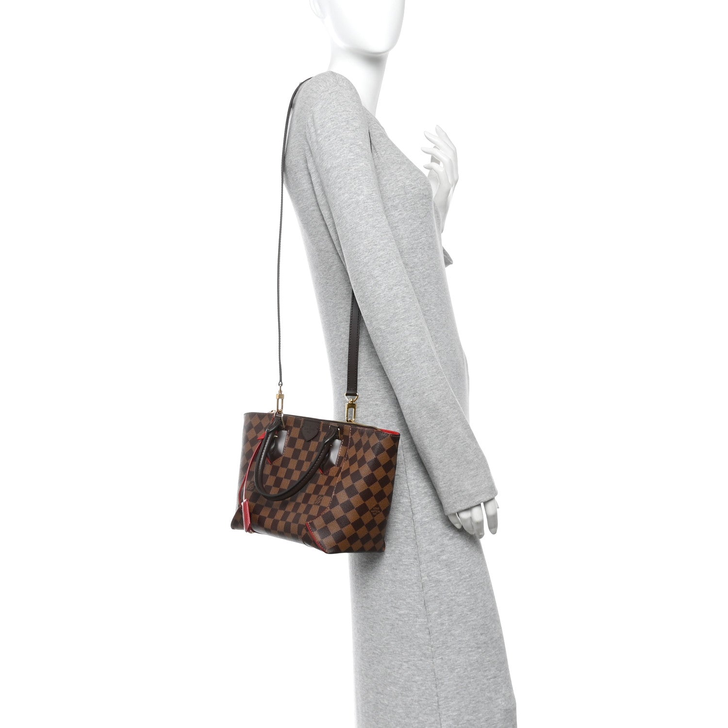 Damier Ebene Caissa Tote PM Cherry