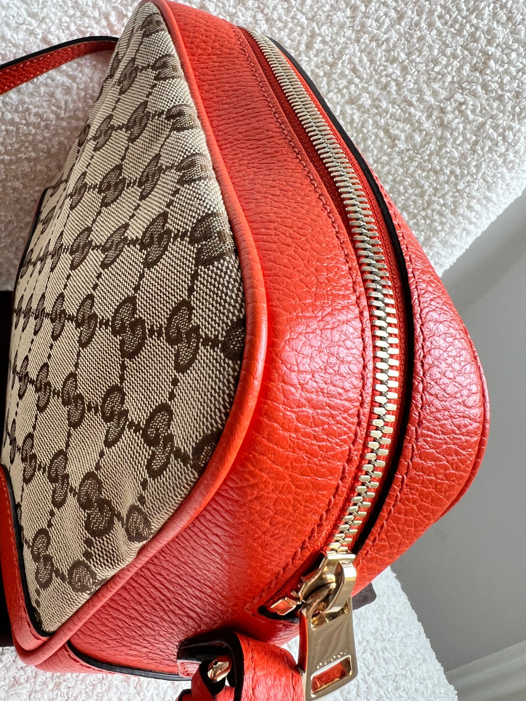 Gucci Bree GG Canvas Orange Small Messenger Bag