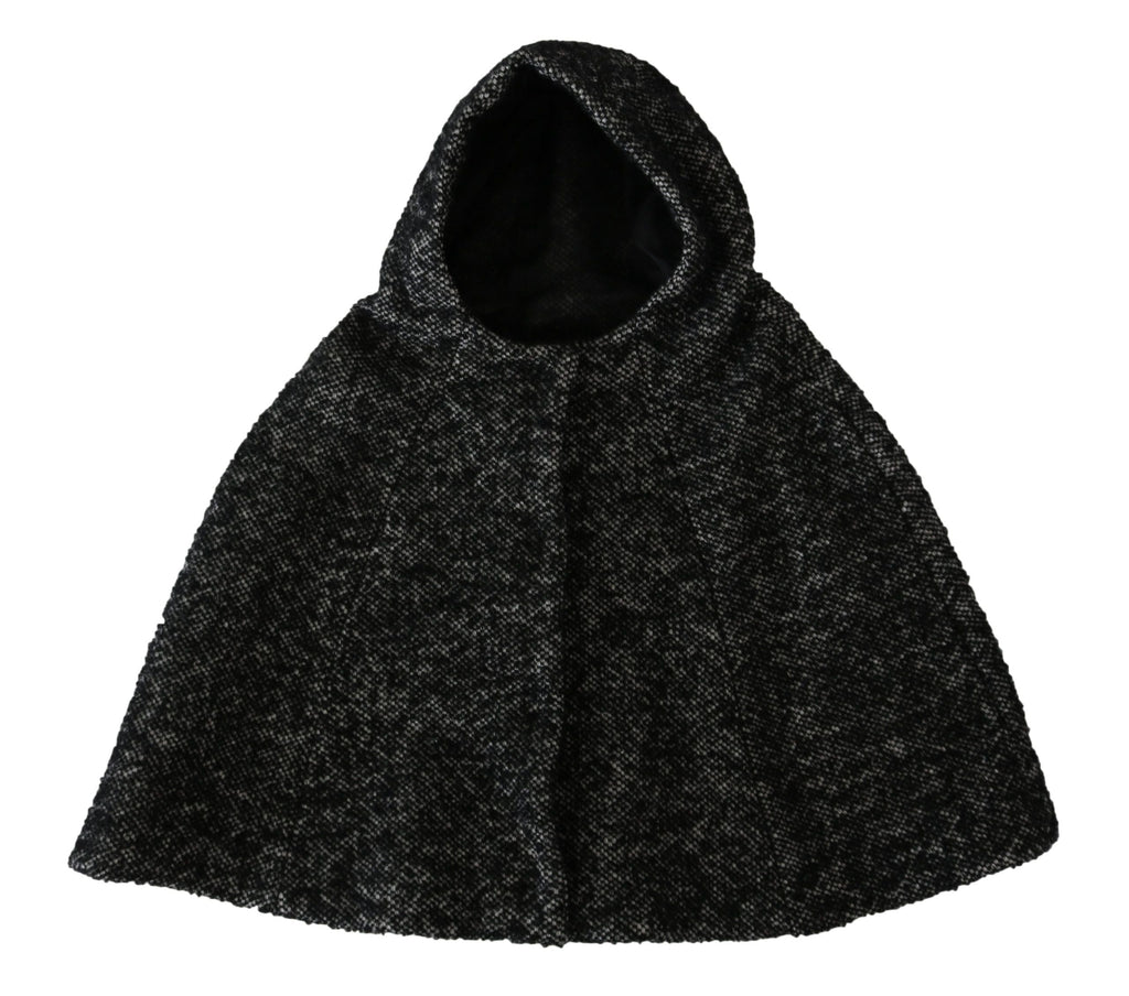 Dolce & Gabbana Gray Tweet Wool Kaftan Jacket Coat Women's Top