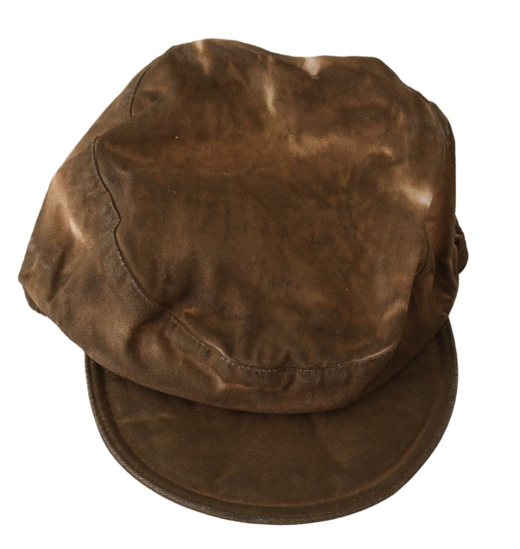 Costume National Brown Newsboy Beret Cabbie Fedora Women's Hat