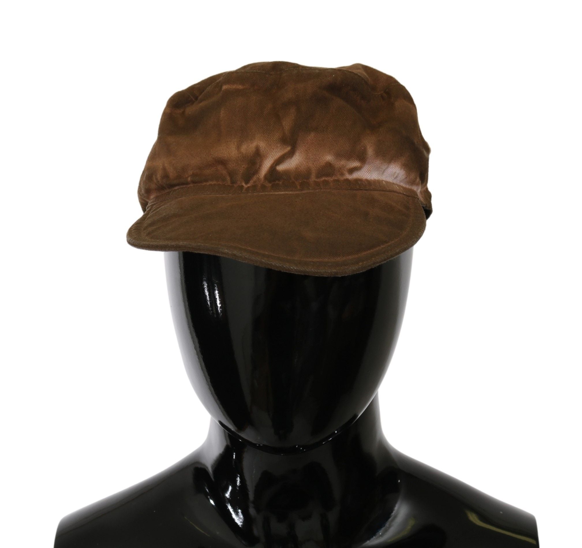 Costume National Brown Newsboy Beret Cabbie Fedora Women's Hat