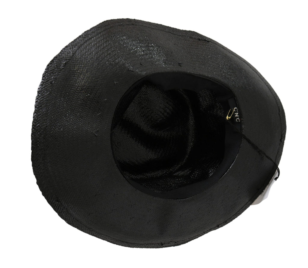 Costume National Black Wide Brim Cowboy Solid Women's Hat