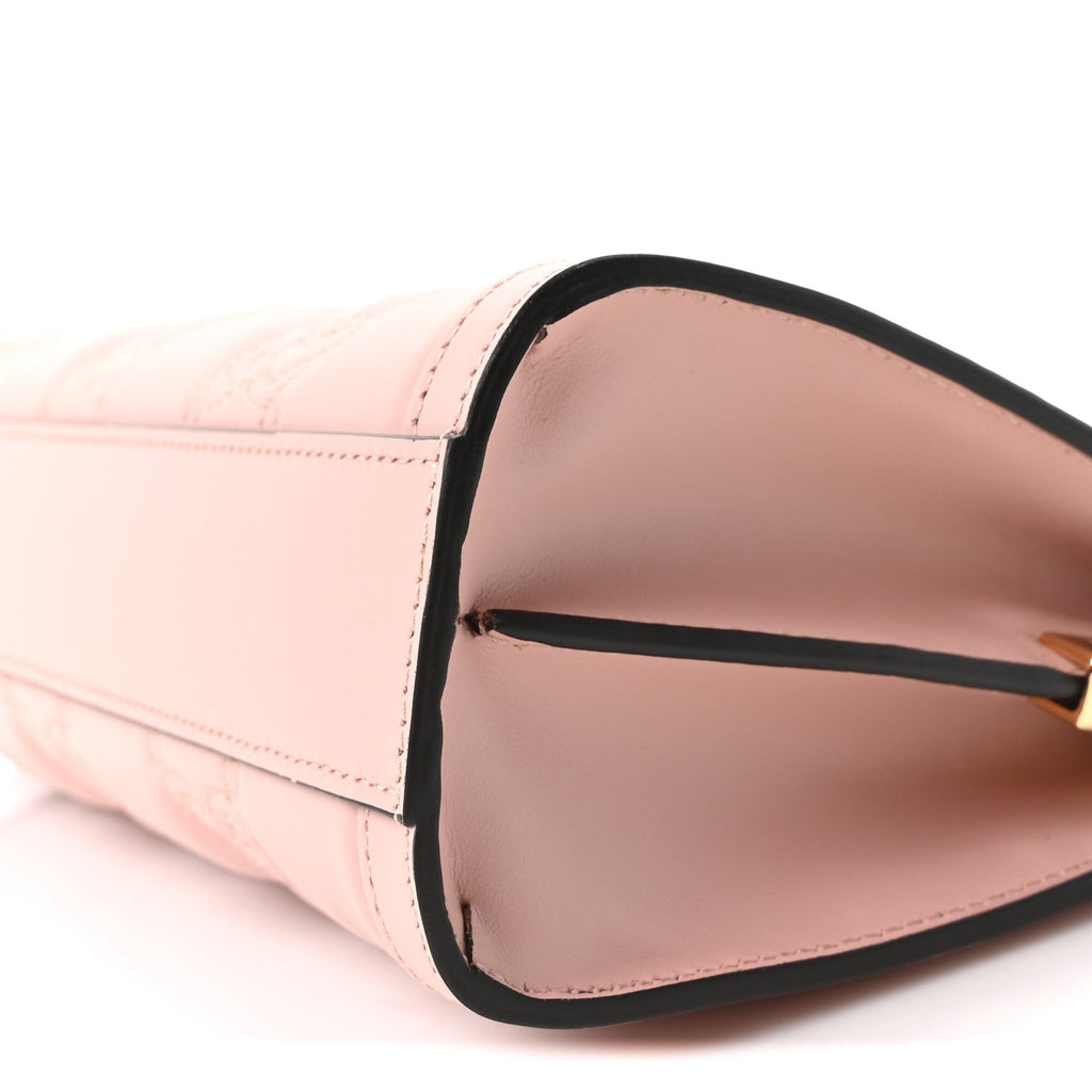 Calfskin GG Matelasse Small Slim Chain Shoulder Bag Perfect Pink Natural