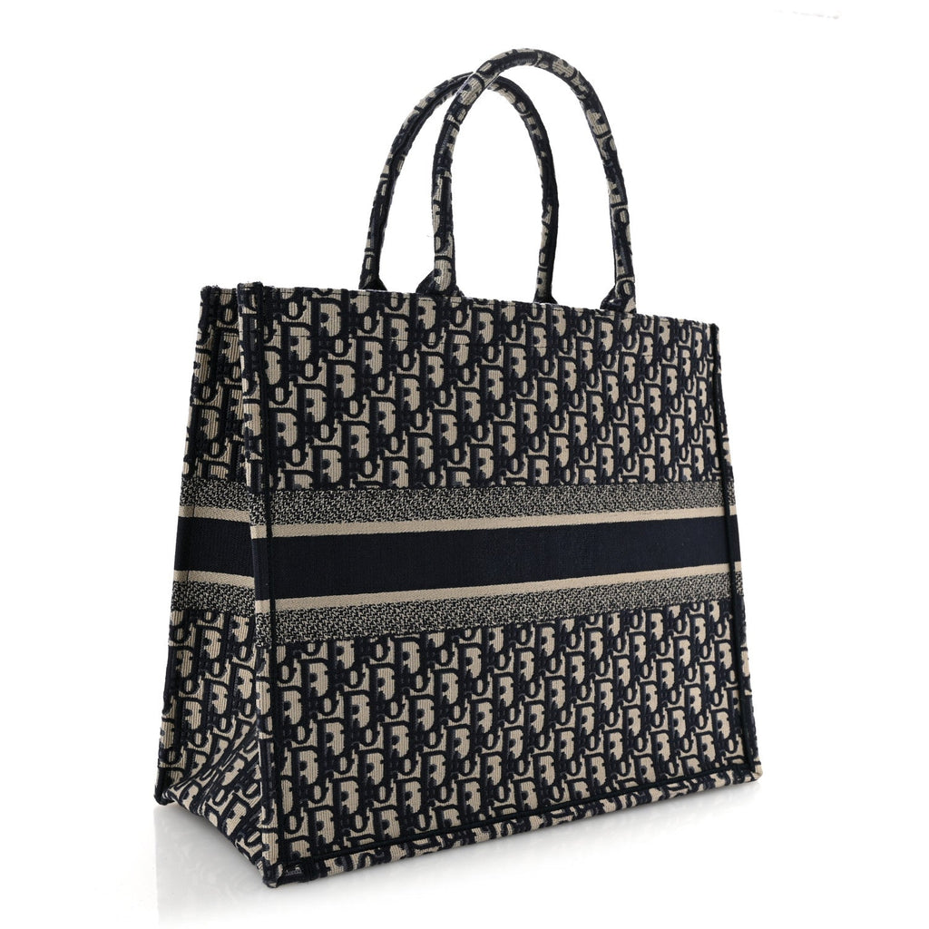 Oblique Large Book Tote Blue Multicolor