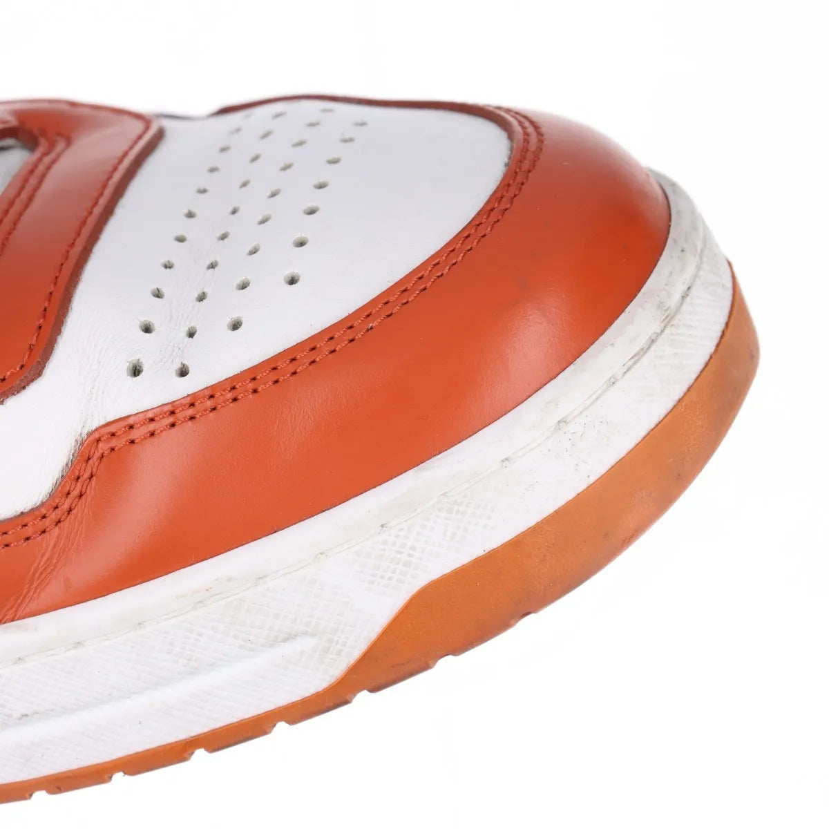 Prada Downtown Leather Sneaker Brown x White