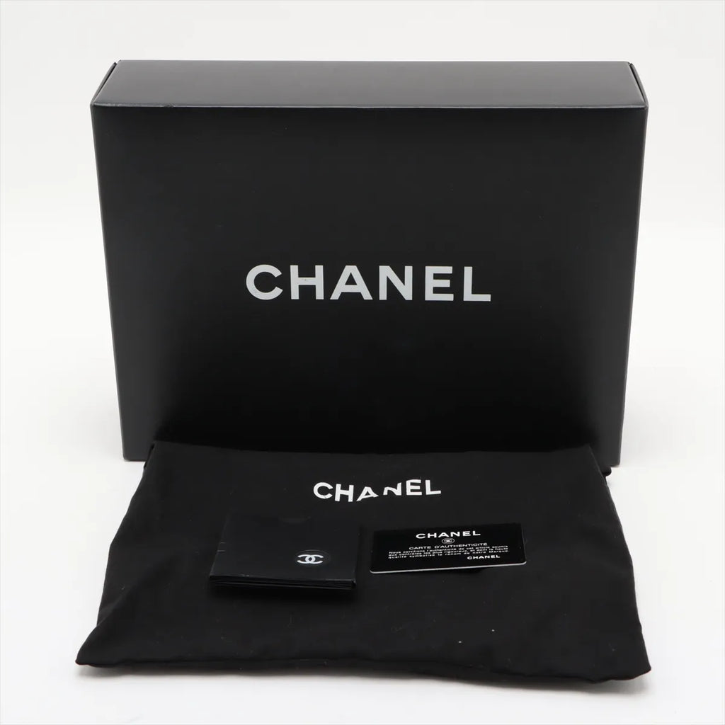 Chanel Chocolate Bar Lambskin Charm Chain Shoulder Bag Black