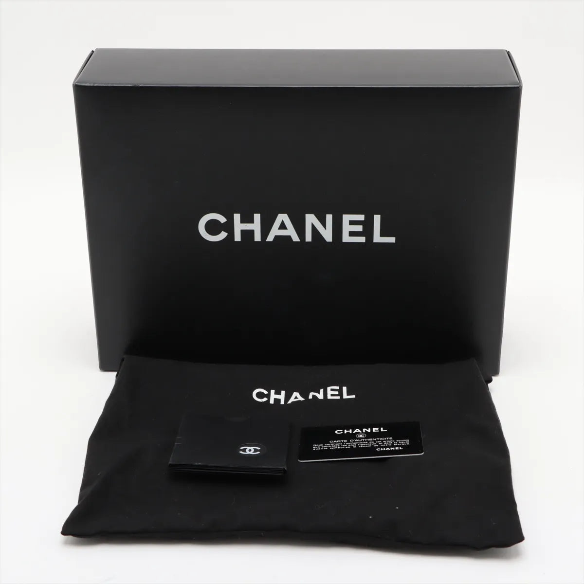 Chanel Chocolate Bar Lambskin Charm Chain Shoulder Bag Black