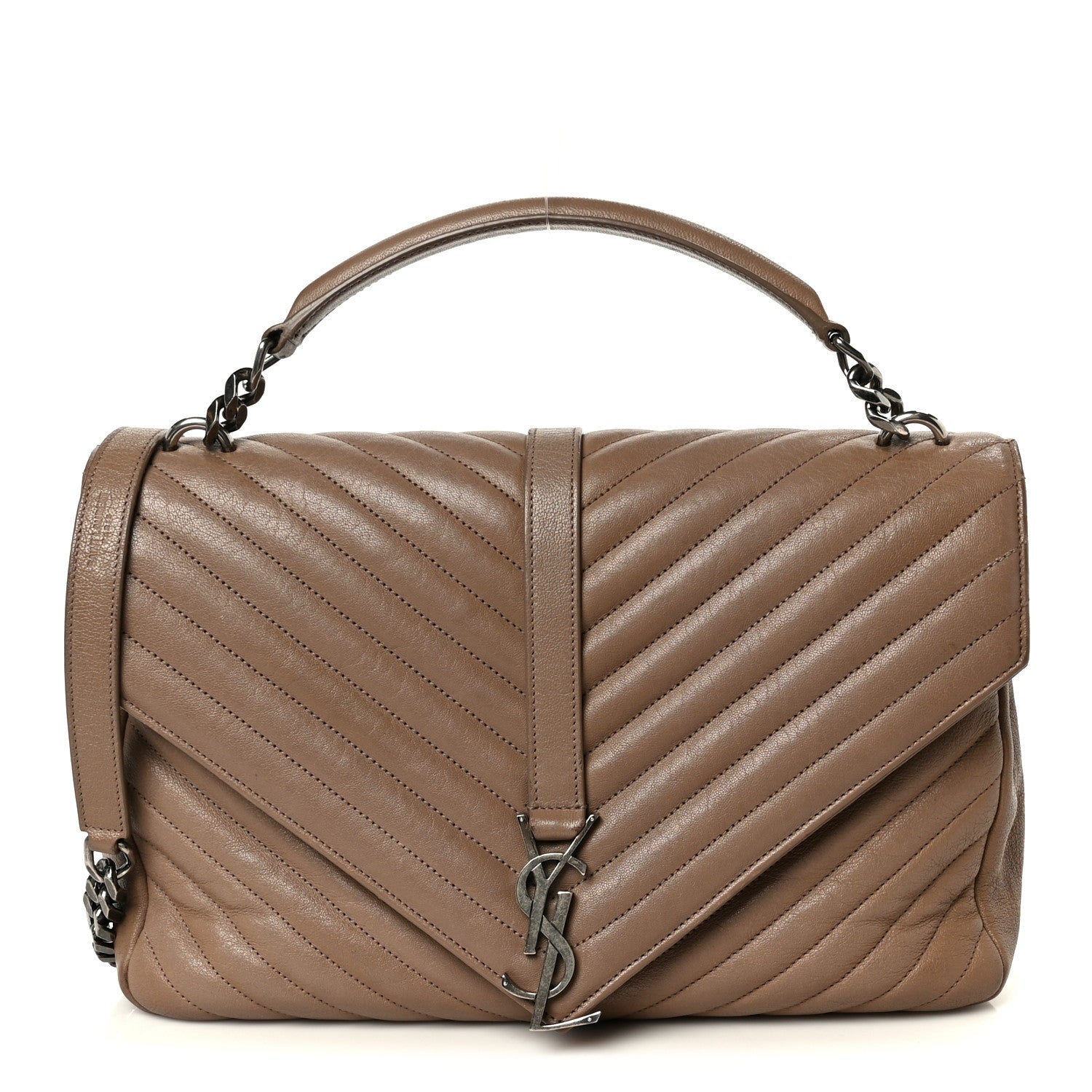 Sheepskin Matelasse Chevron Monogram Large College Bag Fard