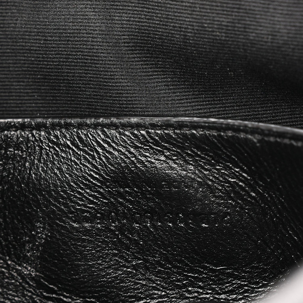 Lambskin Matelasse Monogram Baby Niki Chain Satchel Black