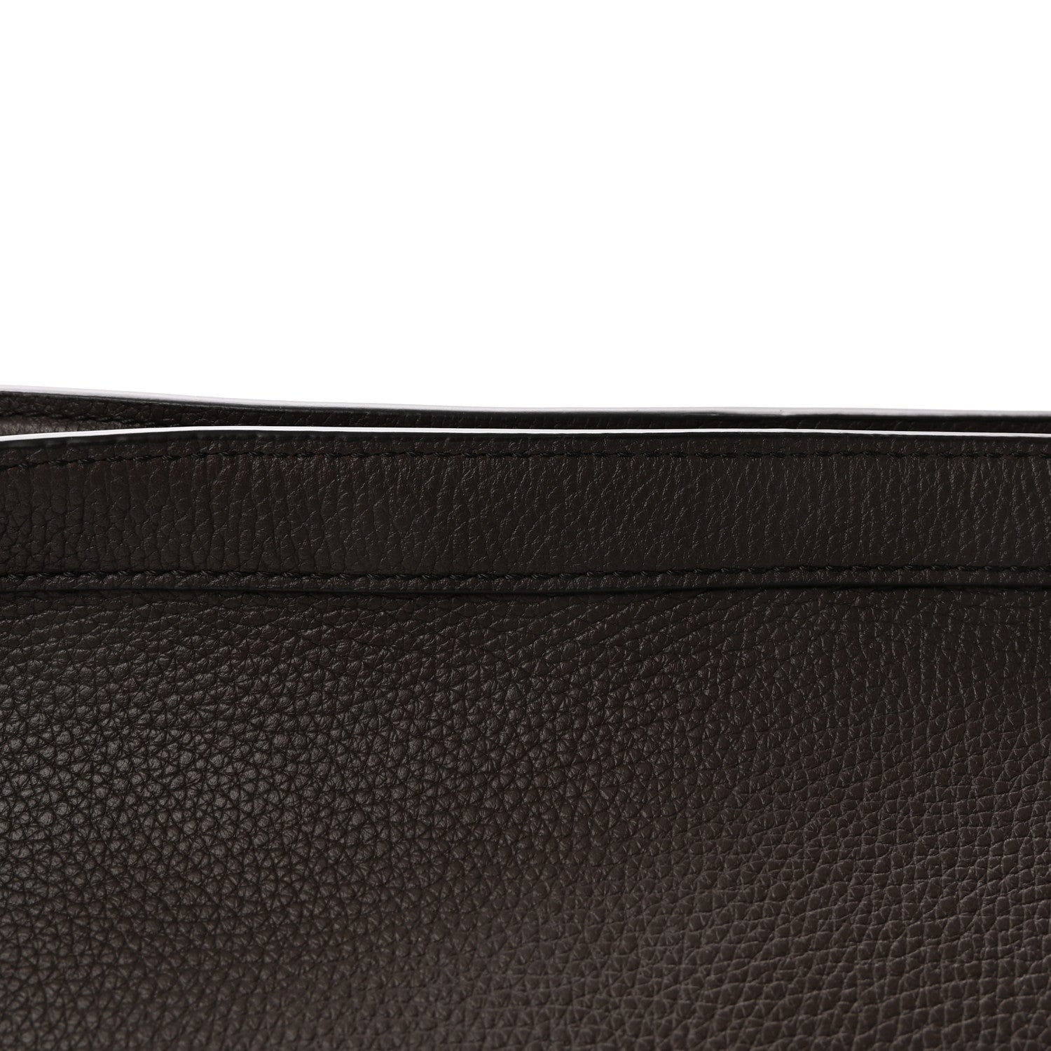 Grained Calfskin Large Slouchy Banana Bag Brunette