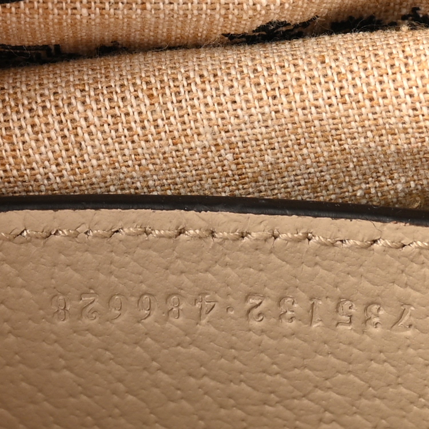 GG Supreme Monogram Textured Dollar Calfskin Web Small Ophidia GG Handbag Beige Mystic White Oatmeal