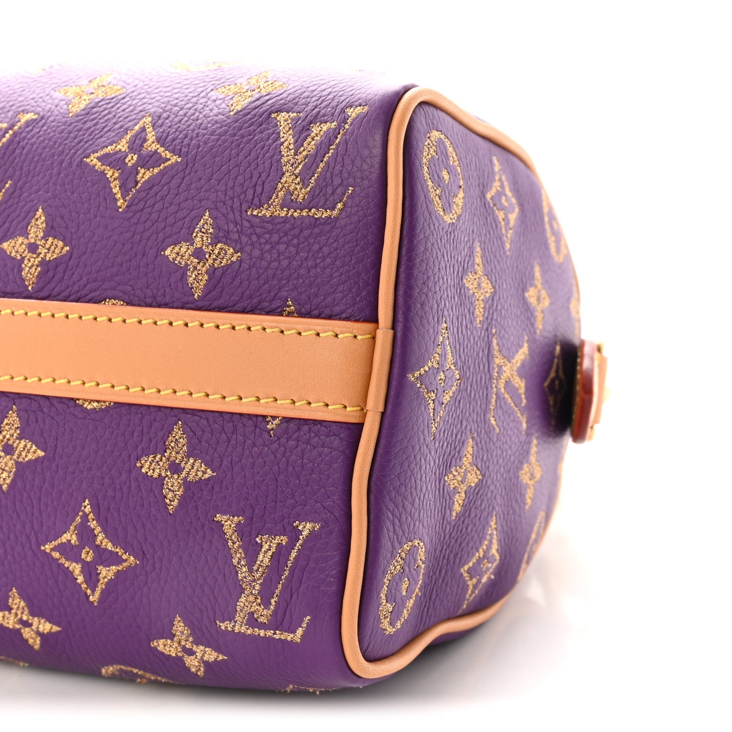 Calfskin Monogram Speedy P9 Bandouliere 20  Golden Lotus Purple