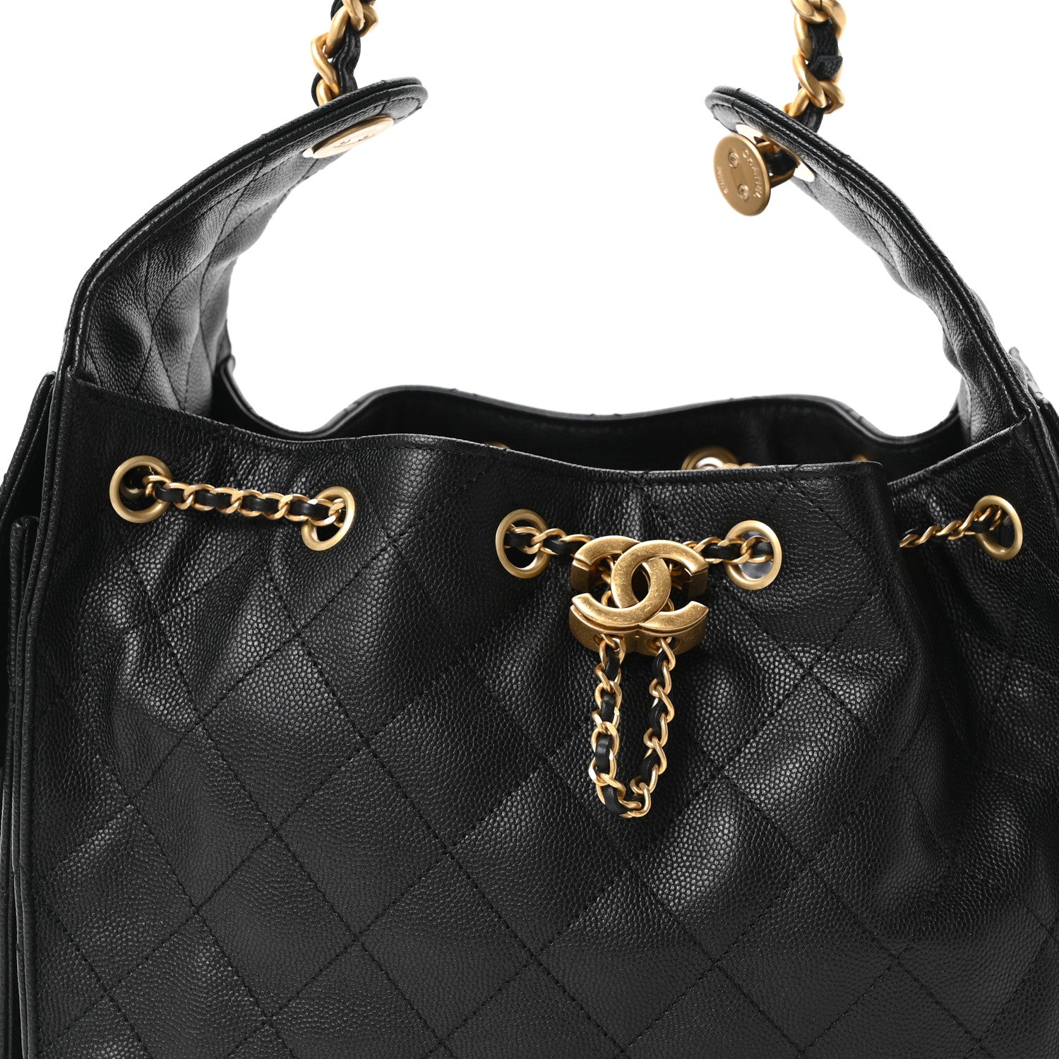 Caviar Quilted Small Chanel 25 Handbag Black