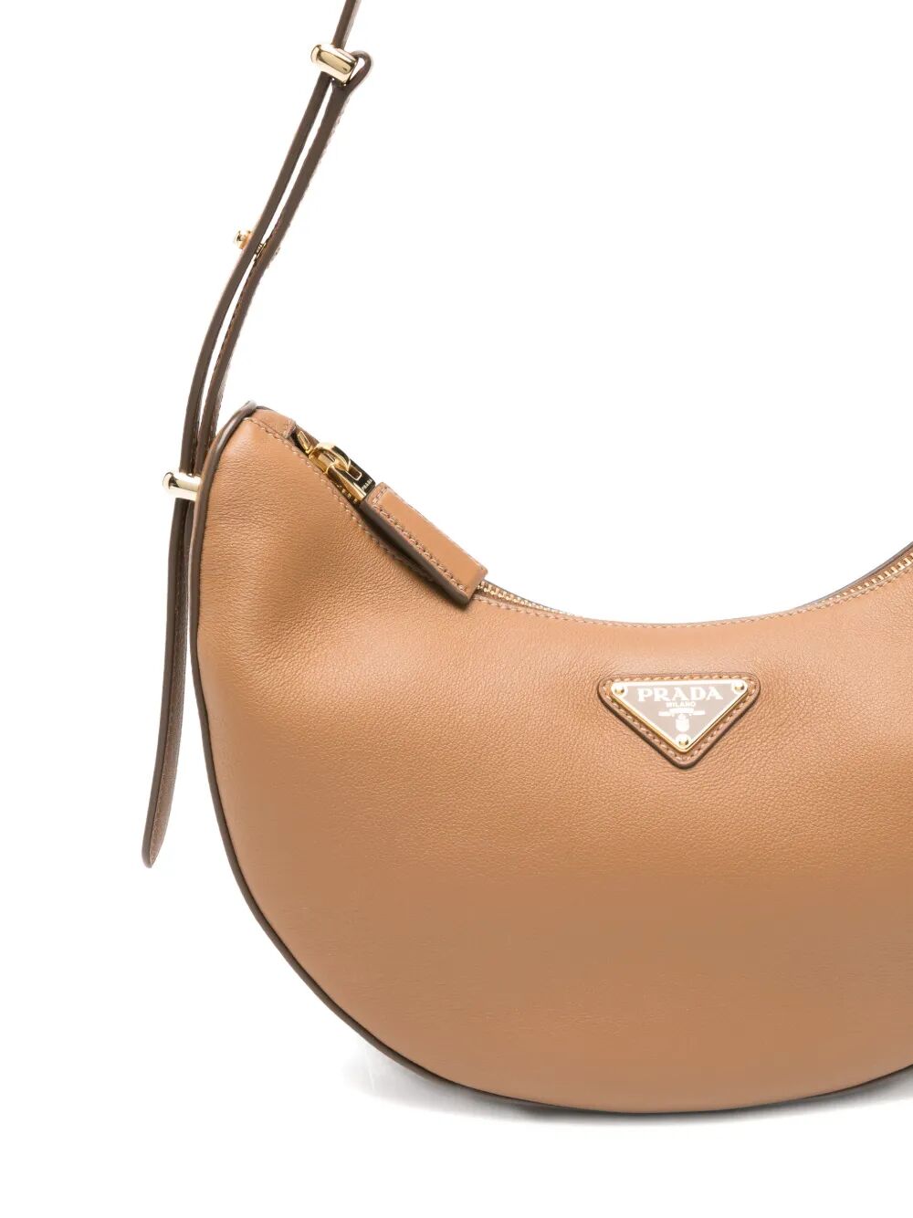 Prada Women Arqué Leather Shoulder Bag