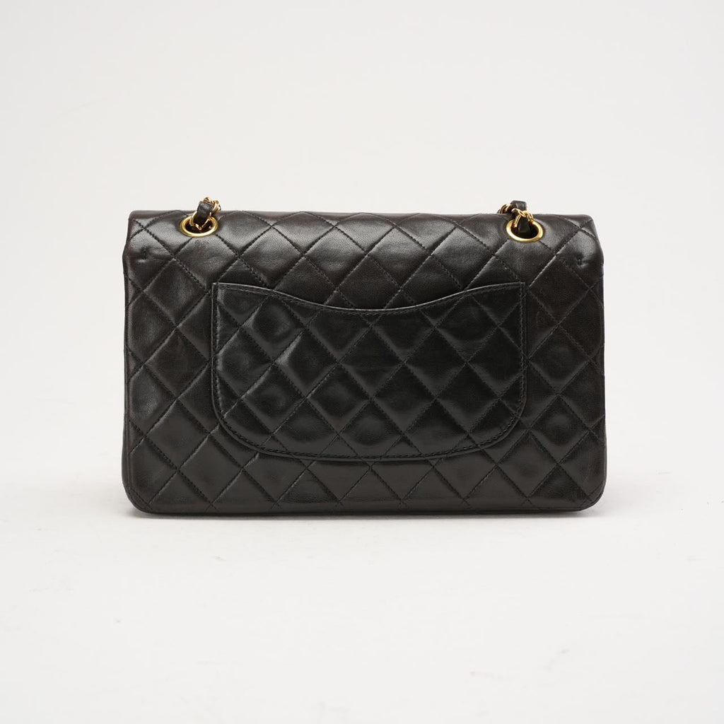 Chanel Vintage Medium Classic Double Flap Leather Black 1999