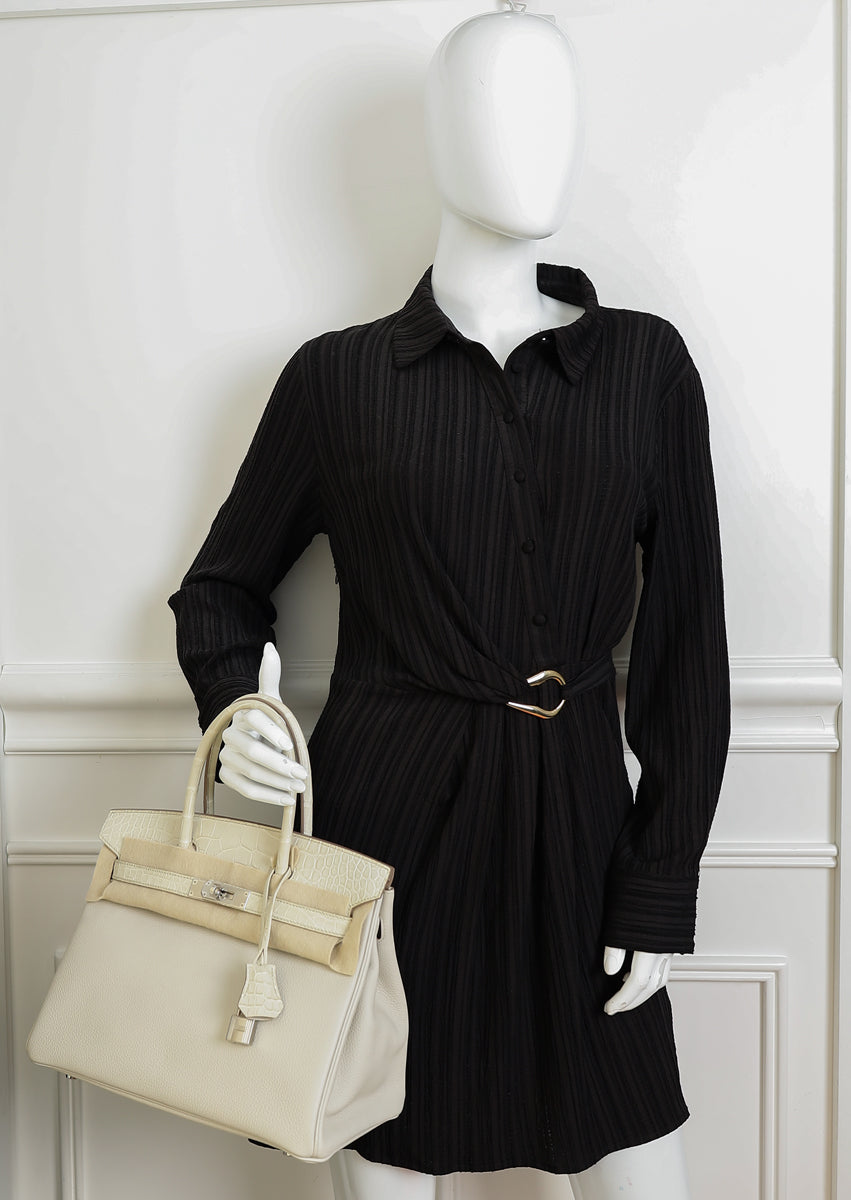 Hermes Beton Alligator Birkin 30 Touch Bag