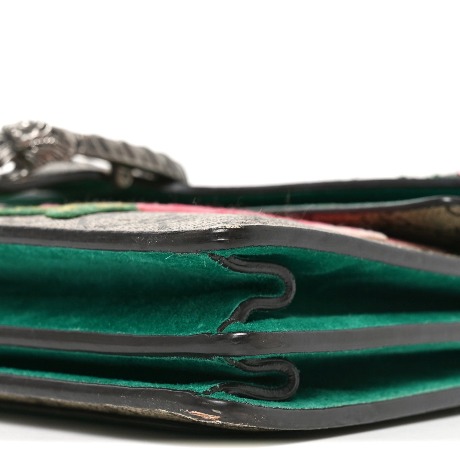GG Supreme Monogram Embroidered Medium Dionysus Shoulder Bag Emerald