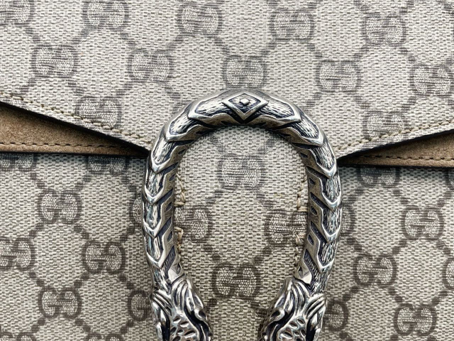 Gucci Dionysus Top Handle Chain Bag Gg Coated Canvas Beige Canvas Shoulder Bag Bag (Authentic  )
